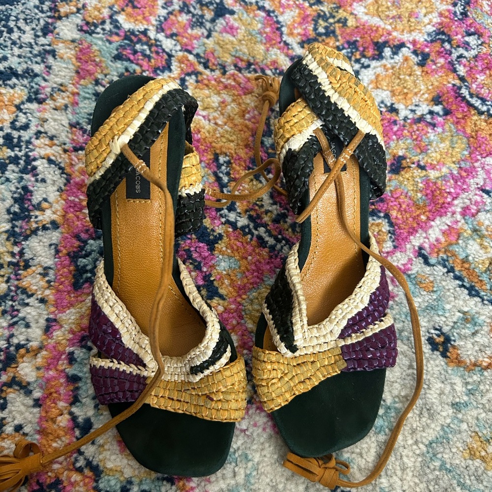 Marc Jacobs Multicolor Woven Sandals